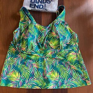 Lands End Tropical Print Tankini Top 18W DDD New with tag